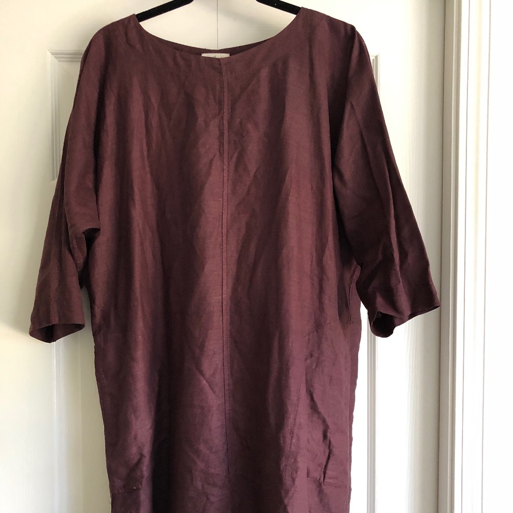 Plum Linen Dress